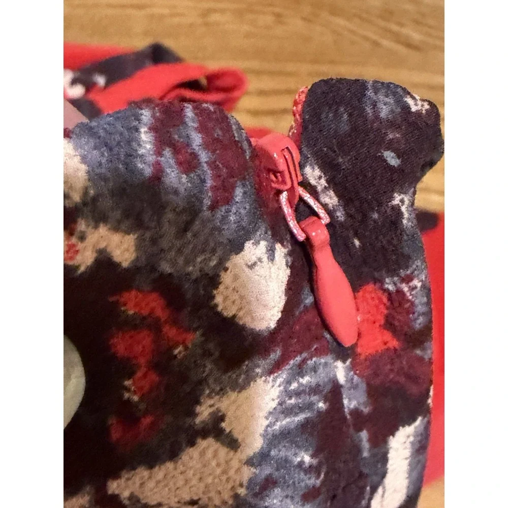 Free People Cloud Combo Floral Flutter By Dress Women Sz 0 Pleated OB420184 Red